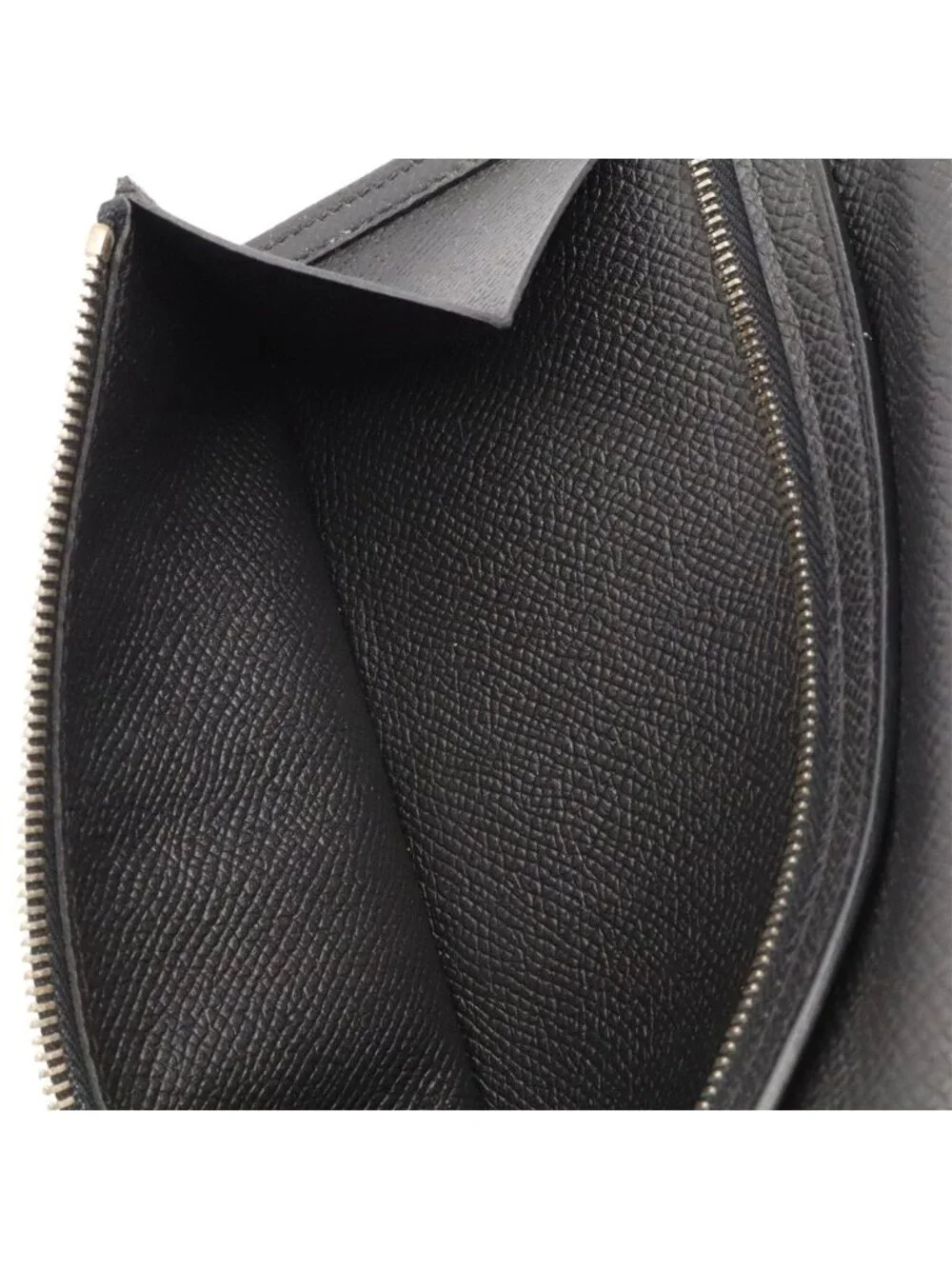 Hermes Bearn Soufflet Wallet Bifold Veau Epsom Black Silver